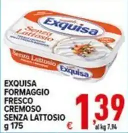 Iper Triscount Exquisa formaggio fresco cremoso senza lattosio offerta