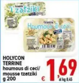 Iper Triscount Holycon terrine houmous di ceci/ mousse tzatziki offerta