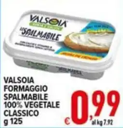 Iper Triscount Valsòia formaggio spalmabile classico offerta
