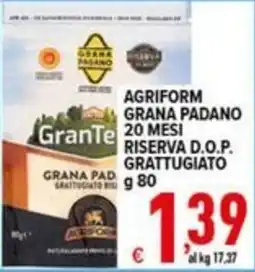 Iper Triscount Agriform Grana Padano offerta