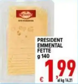 Iper Triscount President Emmental Fette offerta