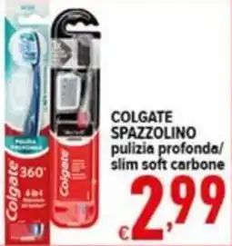 Iper Triscount Colgate spazzolino pulizia profonda/slim soft carbone offerta