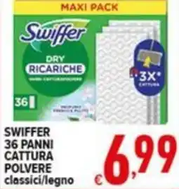 Iper Triscount Swiffer panni cattura polvere classici/legno offerta