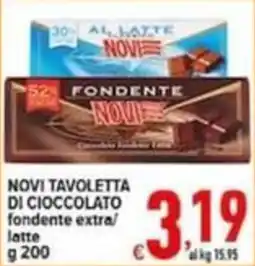 Iper Triscount Novi Tavoletta di cioccolato fondente extra/latte offerta