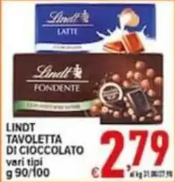 Iper Triscount Lindt Tavoletta di cioccolato offerta
