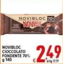 Iper Triscount Novibloc cioccolato fondente 70% offerta