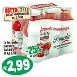 Il Castoro Supermercati Passata di pomodoro Pomolà offerta