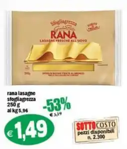 Il Castoro Supermercati Rana lasagne sfogliagrezza offerta