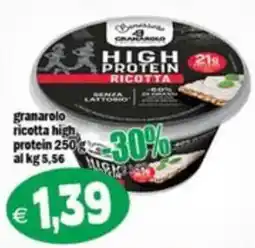 Il Castoro Supermercati Granarolo ricotta high protein offerta