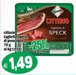 Il Castoro Supermercati Citterio tagliette speck di prosciutto offerta