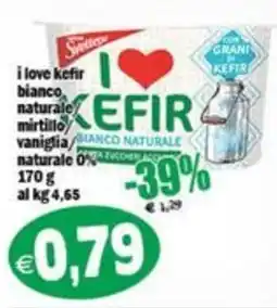 Il Castoro Supermercati I love kefir bianco naturale offerta