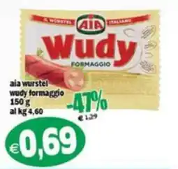 Il Castoro Supermercati Aia wurdstel wudy formaggio offerta
