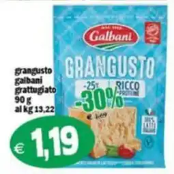 Il Castoro Supermercati Grangusto Galbani grattugiato offerta