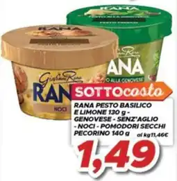 MA Supermercati Rana pesto basilico e limone offerta