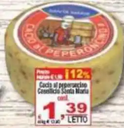 CTS Supermercati Cacio al peperoncino Confezione Santa Maria offerta