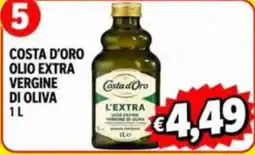 Supermercato Papale Costa d'Oro olio extra vergine di oliva offerta