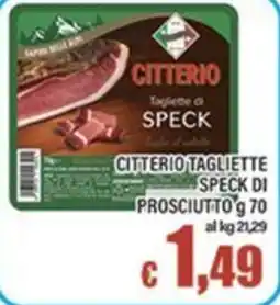 Top Supermercati Citterio tagliette di speck offerta