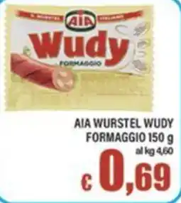 Top Supermercati Aia wurstel wudy formaggio offerta