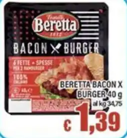 Top Supermercati Beretta Bacon x Burger offerta
