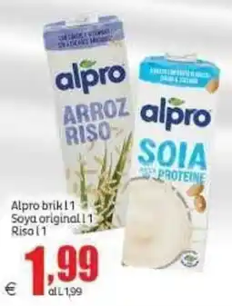 Elite Alpro brik Soya original Riso offerta