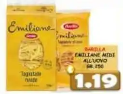 MercADone Barilla Emiliane midi all'uovo offerta