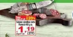 CTS Supermercati Salsiccia corallina corta Fiorucci offerta