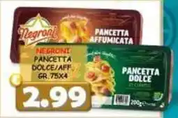 MercADone Negroni pancetta dolce offerta