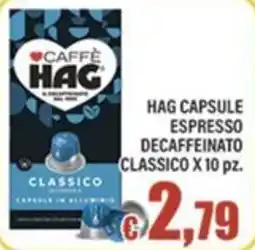 Top Supermercati Hag capsule espresso decaffeinato classico offerta