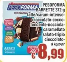 Top Supermercati Pesoforma barrette offerta