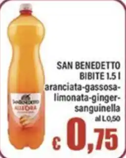 Top Supermercati San Benedetto bibite aranciata-gassosa-limonata-ginger-sanguinella offerta