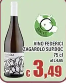 Top Supermercati Vino Federici ZagaroLO Sup.Doc offerta