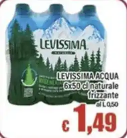 Top Supermercati Levissima acqua naturale frizzante offerta