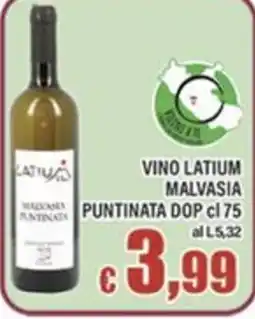 Top Supermercati Vino Latium Malvasia Puntinata DOP offerta