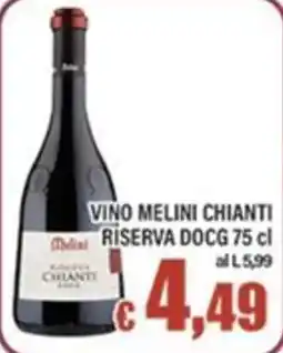 Top Supermercati Vino Melini Chianti Riserva DOCG offerta