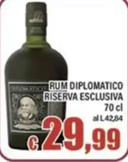 Top Supermercati Rum Diplomatico Riserva Esclusiva offerta