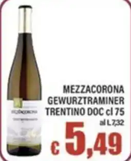 Top Supermercati Mezzacorona Gewurztraminer offerta