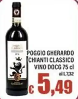 Top Supermercati Poggio Gherardo Chianti Classico Vino DOCG offerta