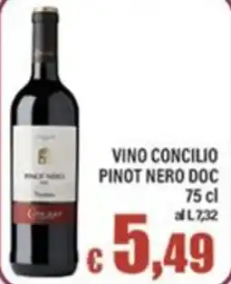 Top Supermercati Vino Concilio Pinot Nero DOC offerta