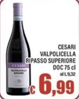 Top Supermercati Cesari Valpolicella Ripasso Superiore offerta