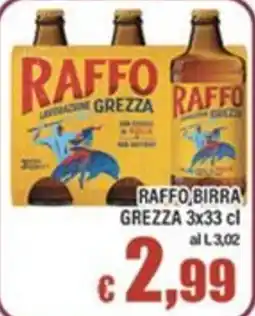 Top Supermercati Raffo birra grezza offerta