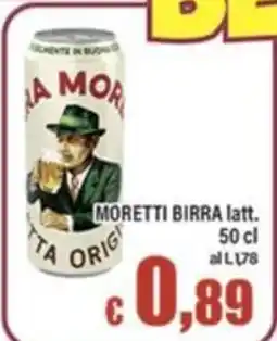 Top Supermercati Moretti Birra latt. offerta