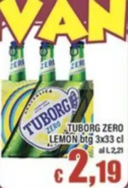 Top Supermercati Tuborg Zero Lemon offerta