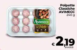 Ipercoop Radenza Polpette classiche Avimecc offerta