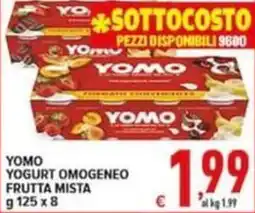 Iper Triscount Yomo yogurt omogeneo frutta mista offerta