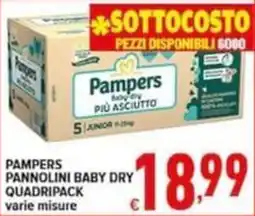 Iper Triscount Pampers pannolini baby dry offerta