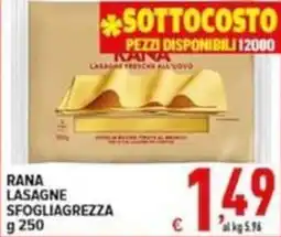 Iper Triscount Rana lasagne sfogliagrezza offerta
