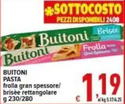Iper Triscount Buitoni pasta frolla gran spessore/brisée rettangolare offerta