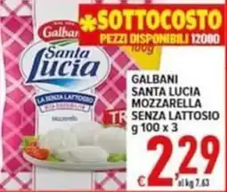 Iper Triscount Galbani Santa Lucia Mozzarella senza lattosio offerta