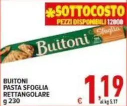 Iper Triscount Buitoni pasta sfoglia rettangolare offerta