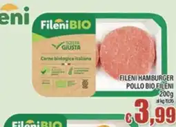 Top Supermercati Fileni hamburger pollo bio offerta